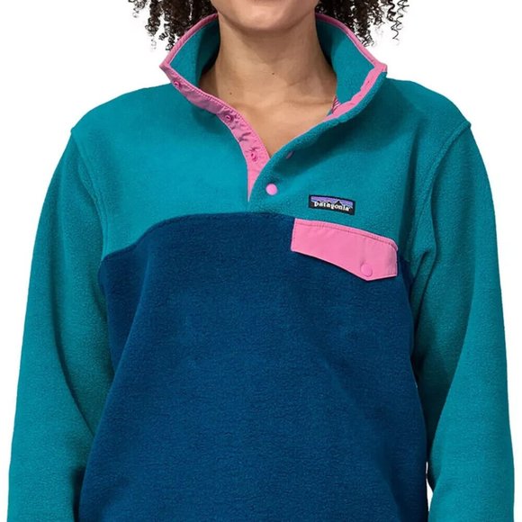 Patagonia Jackets & Blazers - Patagonia Womens Size Large Synchilla Snap-T Fleece Pullover Lagom Blue NWT $139